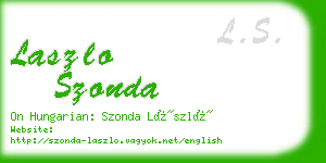 laszlo szonda business card